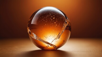 golden egg in a glass bowl