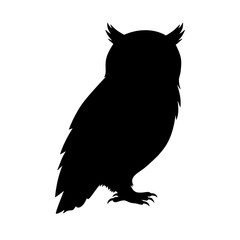 owl silhouette vector illustration
