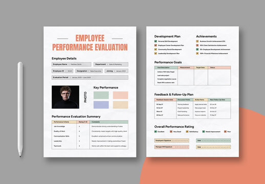 Employee Performance Evaluation Design Layout