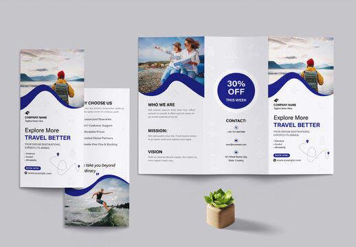 Travel Trifold Brochure Layout