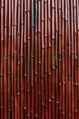 Red Bamboo Wall Background texture 