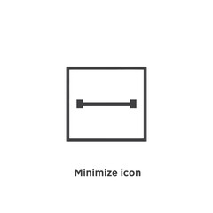 Vector art of a simple black and white line icon features a horizontal bar enclosed