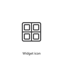Vector art of a simple line art icon showing a grid of four squares representing a