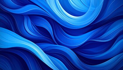 Fototapeta premium Abstract flowing blue waves (2)