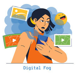 Brain Rot. Flat Vector Illustration