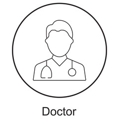 Doctor icon, Expert Medical Support When You Need It Most, Trusted Care Your Health, Your Doctor, vector