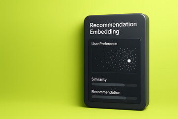 Obraz premium Sleek Recommendation System Interface Displaying Personalized Suggestions for User Engagement