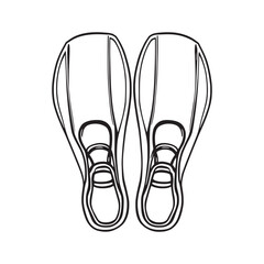 Swim fins line art modern style comfortable underwater use