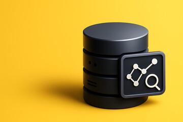 Sleek Vector Database Design with Data Points and Connections for AI and Machine Learning