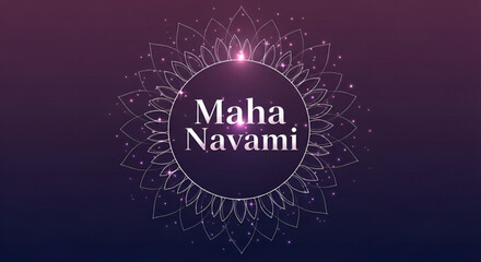 Beautiful glowing floral abstract background for Maha Navami celebration during Navratri Durga Puja Hindu religious festival in India representing divine energy and tradition
