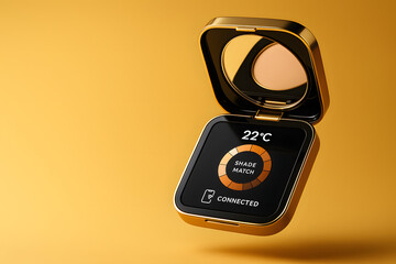 Innovative Smart Makeup Compact with Digital Features for On-the-Go Beauty Solutions
