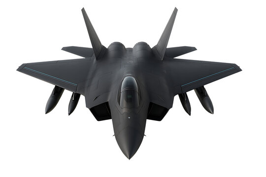 Stealth fighter jet isolated on transparent background

