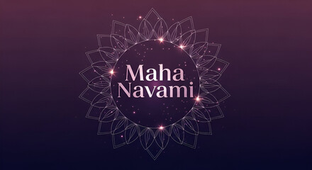 Beautiful glowing floral abstract background for Maha Navami celebration during Navratri Durga Puja Hindu religious festival in India representing divine energy and tradition