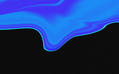 Electric blue wave on black background, futuristic abstract design