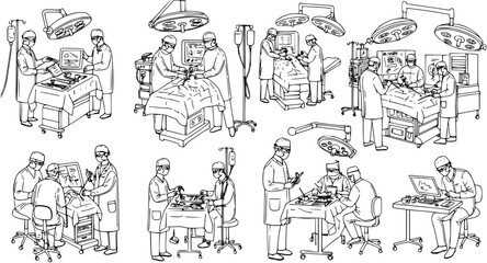 Fototapeta premium Medical doctor surgeon at work in hospital 