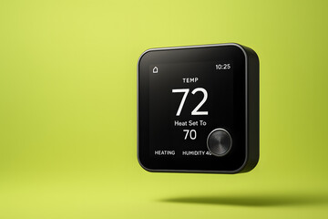 Elegant Smart Thermostat Display with Intuitive Controls for Energy Efficiency