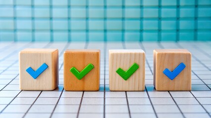 Progress Checklist with Colorful Conceptual Blocks