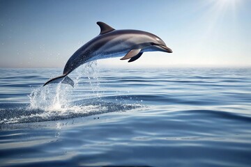Fototapeta premium dolphin is jumping in the sea