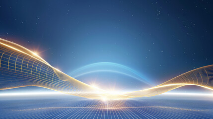Blue glowing technology background