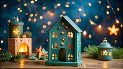 Whimsical Miniature Glowing House for Christmas Decor