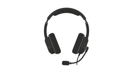Modern Black Gaming Headset with Microphone for Esports