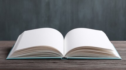 Obraz premium A book is open on a wooden table