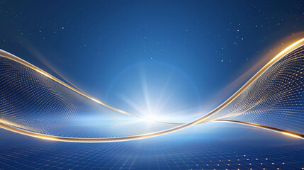 Blue glowing technology background