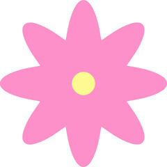 pink flower on a white background