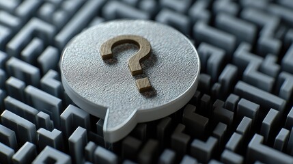 Question mark in a maze