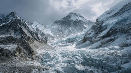 Obraz premium Impact of climate change the alarming rate of melting glaciers and its global consequences