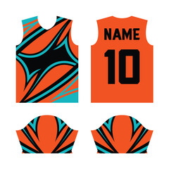 Sublimation jersey design,  crack pattern sports running, cycling, basketball team wear abstract