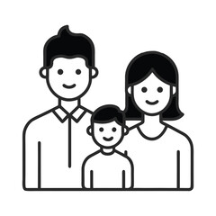Happy family vector illustration of father and son together, smiling with love