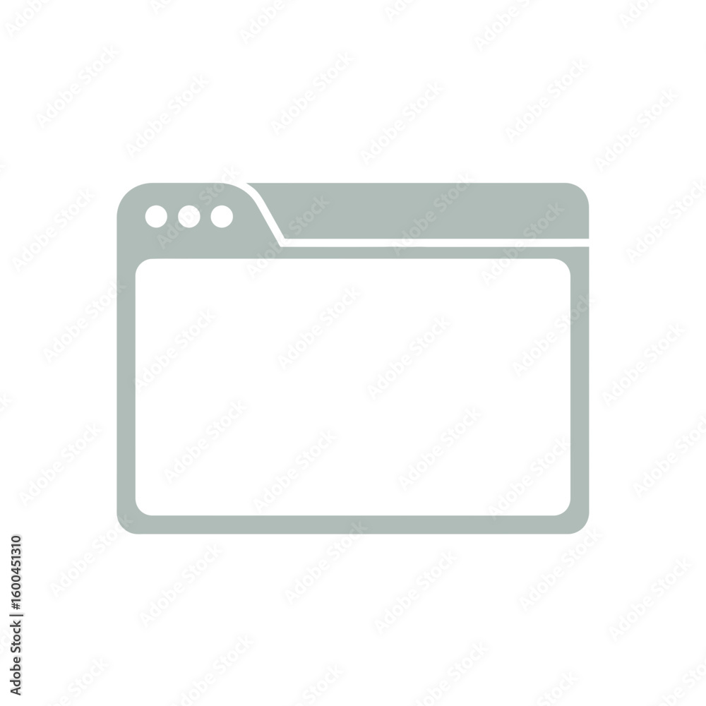 Fototapete clean modern web browser window interface element for digital design and ui concepts, essential for 