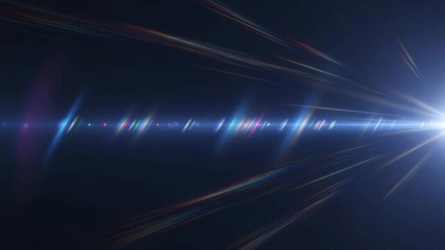 Dynamic Light Streaks Abstract Composition of Motion and Energy in a Dark Space