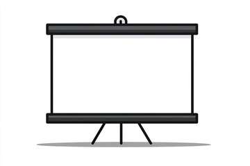 Blank Projector Screen on Tripod