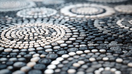 Close-up of patterned circles