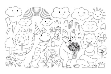 Abstract geometric design with vibrant color palette and bold typography