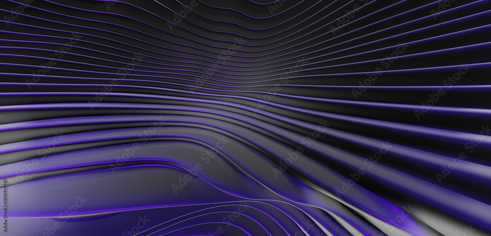 Poster abstract background curved pattern in design 3d render