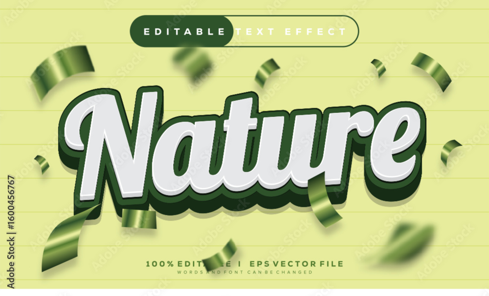 Fototapete nature vector text effect with modern style design