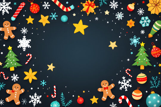 Holiday Spirit Festive Christmas and Winter Background Art Design