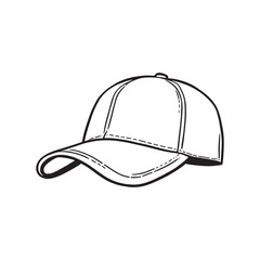 Baseball Cap line art minimal elegant sharp clear look