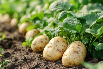 Harvesting fresh organic potatoes from the field  a journey of sustainable agriculture