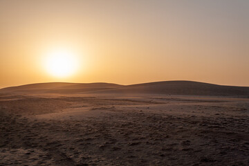 Sunset over volcanic landscape, Island Gran Canaria, Canary Islands, Spain, Europe.