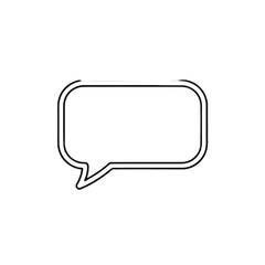 Outline Simple Rounded Speech Bubble Icon Communication Message Element
