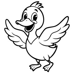 Fototapeta premium funny cartoon chicken