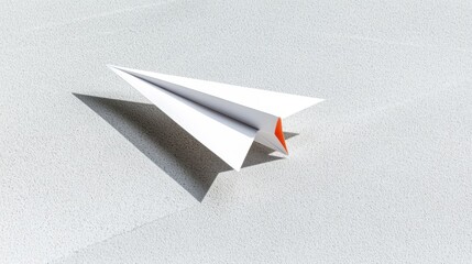 Clean and Professional Paper Aircraft on Smooth Surface