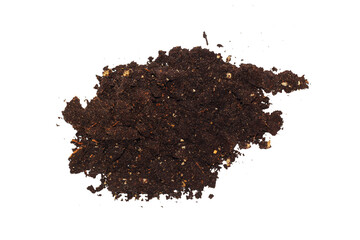 Peat moss isolaetd on white background. ground