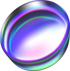 Colorful 3D Abstract Shape with Glossy Finish