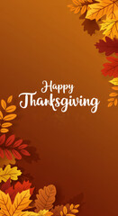 Thanksgiving autumn leaves design for seasonal greetings