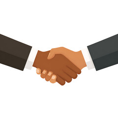 Diverse Hands Shaking Illustration for Agreement or Partnership